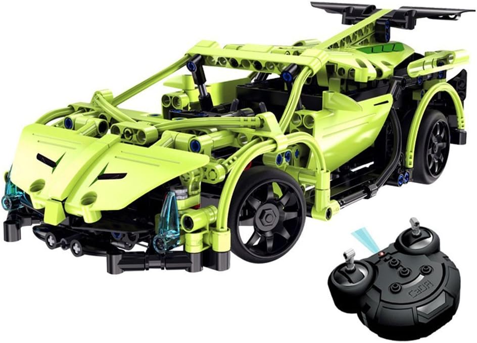 CrossRace MKBY01 Model Build Your Own Remote Control Car, Electric, 1:14 2.4GHz Construction Kits Sets,Gift Toys for 12 Years Old Boys, Green