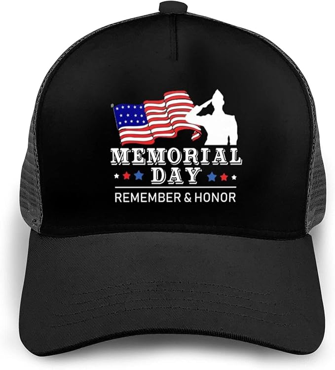 Remember and Honor Memorial Day Baseball Caps Adult Adjustable Cap