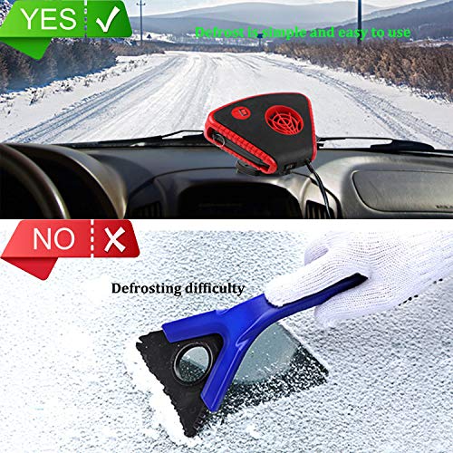 Windshield Car Heater - Portable Car Defroster Defogger 12V Truck Car Heat Cooling Fan 150W 3-Outlet Plug in Cigarette Lighter