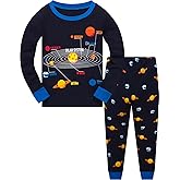 Little Boy Space Pajama Set 100% Cotton Dinosaur Sleepwear Long Sleeve Pjs 3-7T