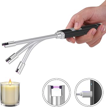 Amazon De Stabfeuerzeug Lichtbogen Feuerzeug Kerzenanzunder Lang