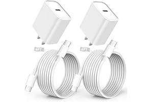 STINKLIGHT iPhone 16/15 Charger, USB C Charger, 2-Pack 20W Type C Fast Wall Charge Power Adapter, 6FT 60W USB-C to C Cable for iPhone 16/15 Pro/15 Pro Max, iPad Pro 12.9/11 inch, New iPad Air 5/4th, AirPods Pro