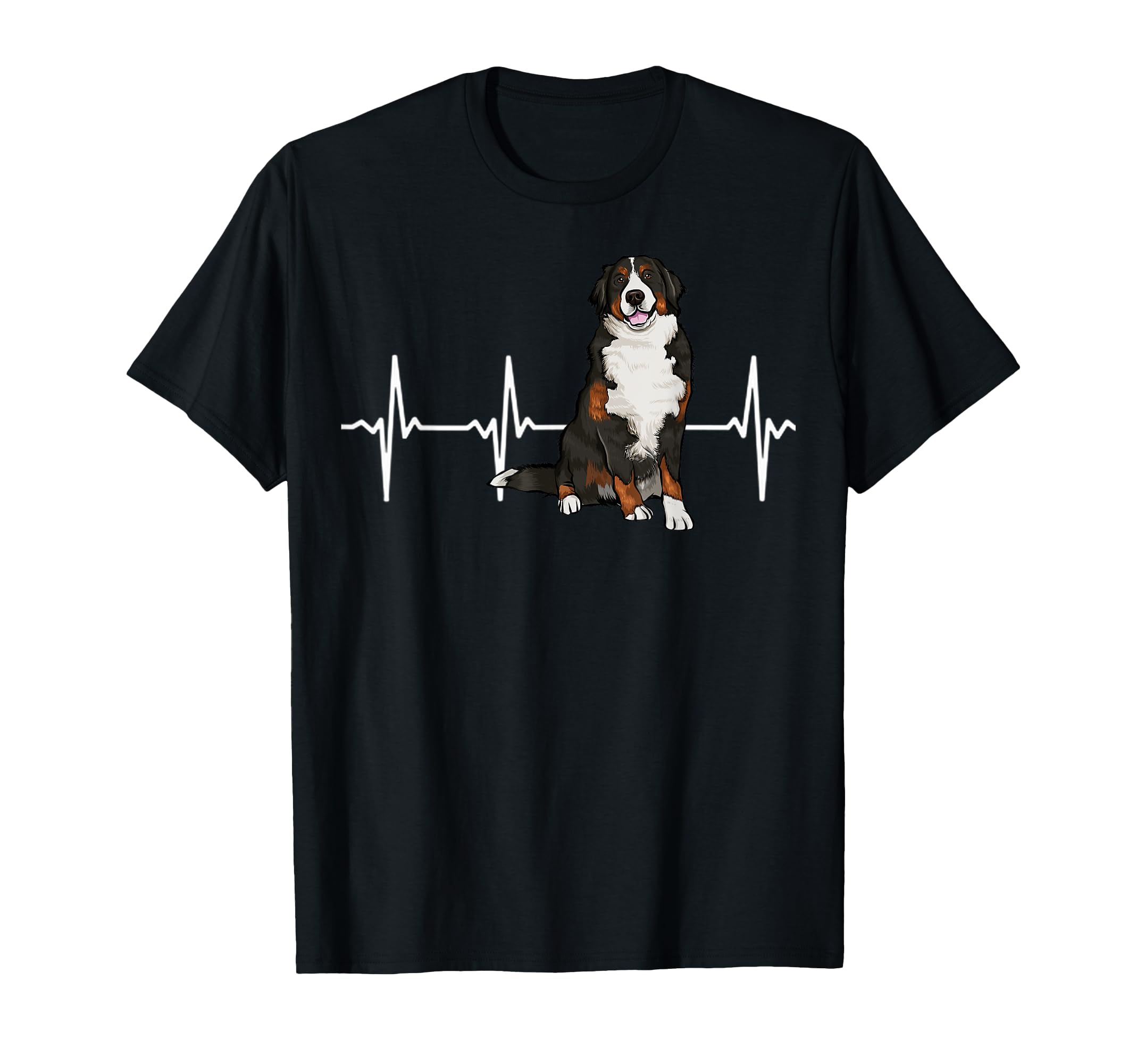 Bernese Mountain Dog Heartbeat Dog Lover T-Shirt