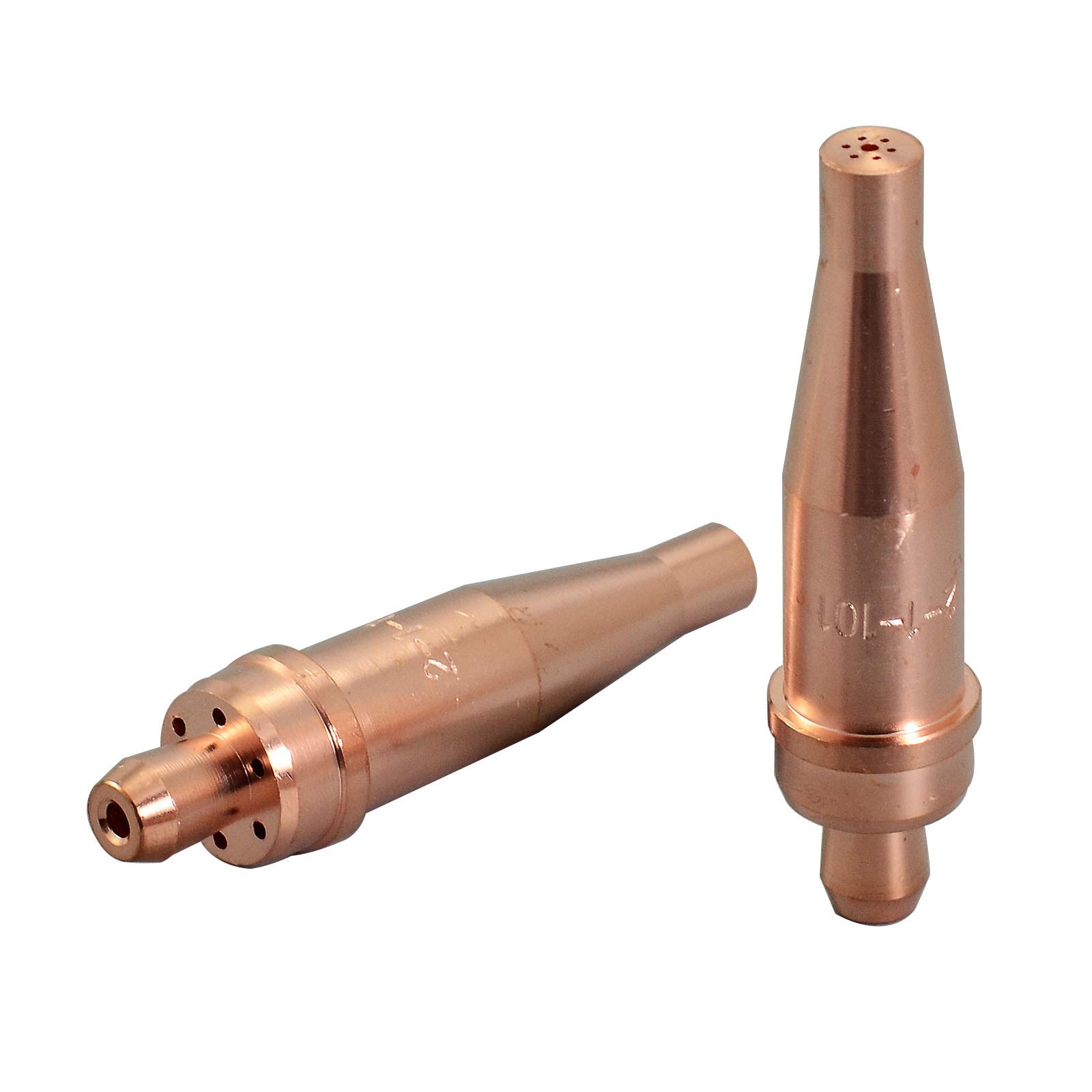 RIVERWELD Acetylene Cutting Tips 1-101 Size 2 & 1-101-2 for Victor-Style Oxygen Oxy Oxyfuel Cutter Torch Made of Copper Pack of 2