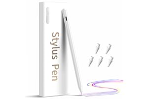 DZJHDG Stylus Pen for iPad,(2018-2025) Fast Charge with Tilt Sensitivity & Palm Rejection Compatible with iPad Pro 11"/12.9", iPad mini 5/6, iPad Air 3/4/5, iPad 6/7/8/9/10 (White)