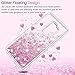 MP-MALL For Galaxy S9 Plus Case, Clear Back Flowing Liquid Floating Luxury Bling Glitter Sparkle TPU Hybrid Bumper Girl's Case for Samsung Galaxy S9 Plus - Rose Gold