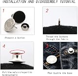 CCLKHY 10 Pcs Adjustable Detachable Metal Jeans Buttons 17mm Zinc Alloy view 3