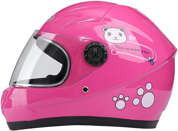 Amazon 子供用バイクヘルメット キッズ フルフェイス Helmet 頭囲48 53cm 冬 女の子 男の子 小学生 低学年 幼児用 かわいい 通勤通学 防風雨 四季helmet 耐衝撃性 Abs硬質 アウトドア スポーツ 2 10歳 フルフェイス 車 バイク