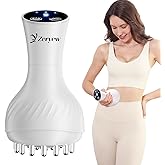ZY ZERYEW 3-in-1 Handheld Lymphatic Drainage Massager with Red Light, Heat & Vibration - Cordless Anti Cellulite Massage Tool for Body Relaxation, 3 Modes & 9 Speeds for Belly, Legs, Thighs