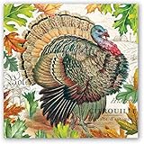 Michel Design Works Luncheon Napkins, Fall Harvest Turkey