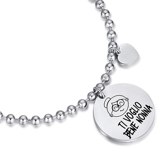 Luca Barra Bracciale Con Frase Ti Voglio Bene Nonna Idea Regalo Nonna Nonne Amazon It Gioielli