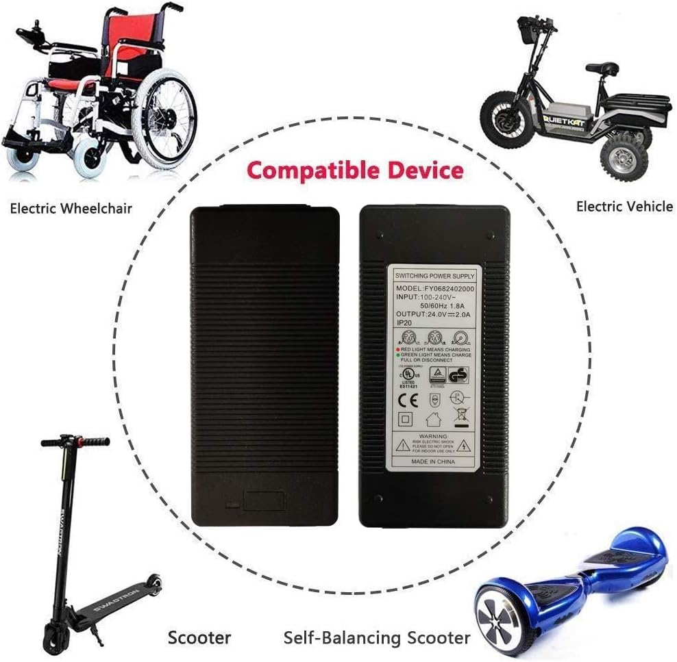 24V 2A Mobility Wheelchair Battery Charger, Power Adapters with XLR Connector - Image 4