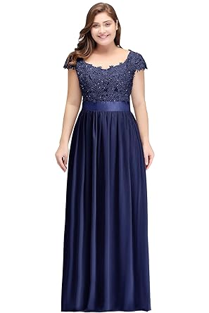 Misshow Abendkleider Elegant Für Hochzeit Große Größen Mit Strass Pailletten Abendkleid Lang