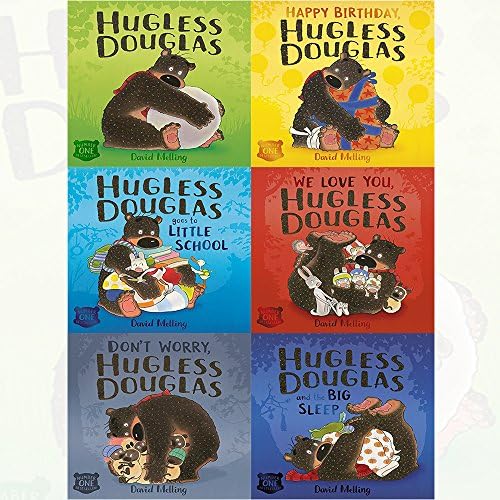Hugless Douglas Children Books Collection Set By David Melling, (Hugless Douglas Goes to Little School, Happy Birthday, Hugless Douglas!, We Love You, Hugless Douglas!, Hugless Douglas and the Big Sleep, Don't Worry Hugless Douglas and Hugless Dougla