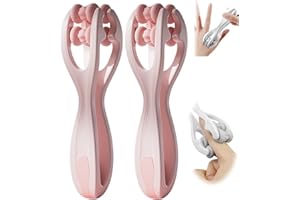 Hoxxu 2pcs Finger Massager for Arthritis Finger Arthritis Pain Relief Manual Massage Tools Hand Massage Roller Thumb Massager for Woman Mothers Day Gift Palm Foot Acupressure Tool Pink