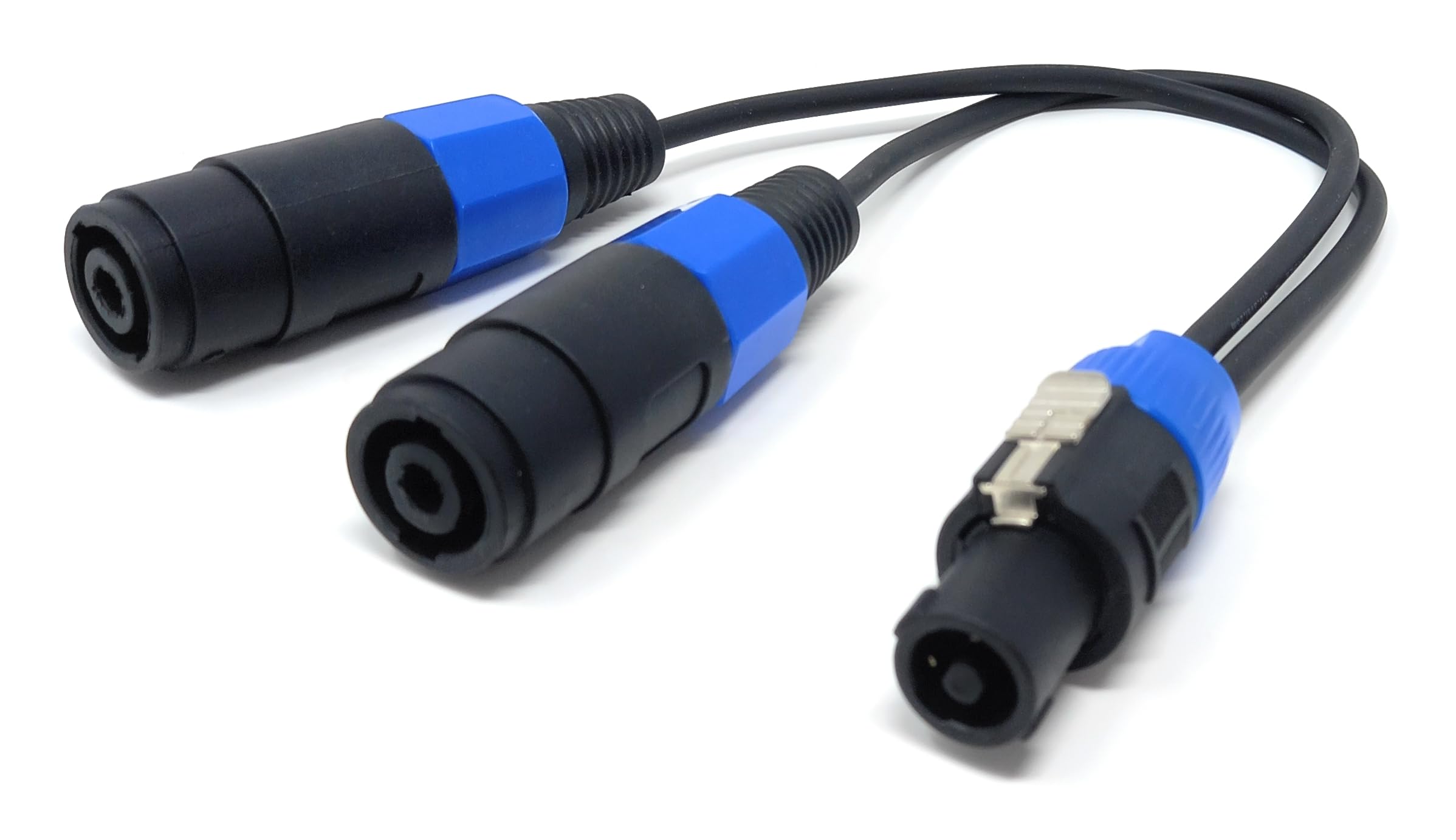 DRUT 30cm 1 x Speakon Male Plug to 2 x Female Speakon Speaker Connections PA Splitter Adapter Lead Cable 1ft