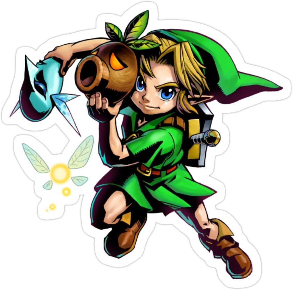 Story Storm Store Legends of Zelda Majoras Mask Link. Stickers (3 Pcs/Pack)