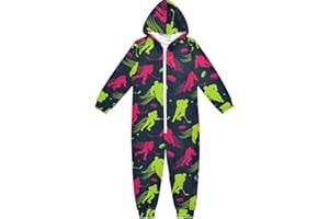 innewgogo Cartoon Pattern Unisex Zip Up One-piece Pajamas for Halloween Christmas Homewear Sleepwear Cosplay Costume Jumpsuit