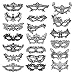 Jtshy 20 Pieces Lace Mask Masquerade Venetian Eyemask Halloween Sexy Woman Lace Mask for Halloween Masquerade Carnival Party Costume Ball, Black