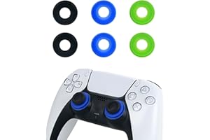 MYPUQIAO 6 Pcs Precision Rings, Aim Assist Target Motion Control, Silicone Joystick Protector Compatible with PlayStation 4 (PS4), PS5, Xbox One, Xbox Series X, Switch Pro and Scuf Controller Grips