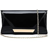 Patent Leather Envelope Clutch Womens Evening Handbag Stylish Shoulder Bag Purse for Christmas Wedding Party Prom