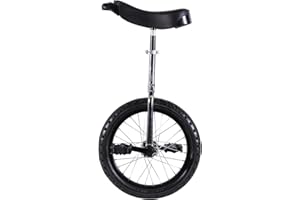 Kobe Toy | 24" Unicycle with Strong Steel Frame & Adjustable Seat, for Cycling, Outdoor, Sports & Exercise, Silver