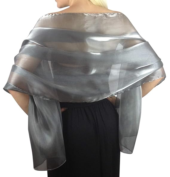 Atemberaubende Silky Iridescent Hochzeit Abschlussball Brautjungfern Wraps Stola Schal Pashmina - 24 Farben …