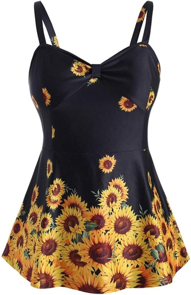 New in Respctful Women Sunflower Swimsuit Sexy Bikini Swimsuit Summer Swing Spaghetti Strap Swimwear Set