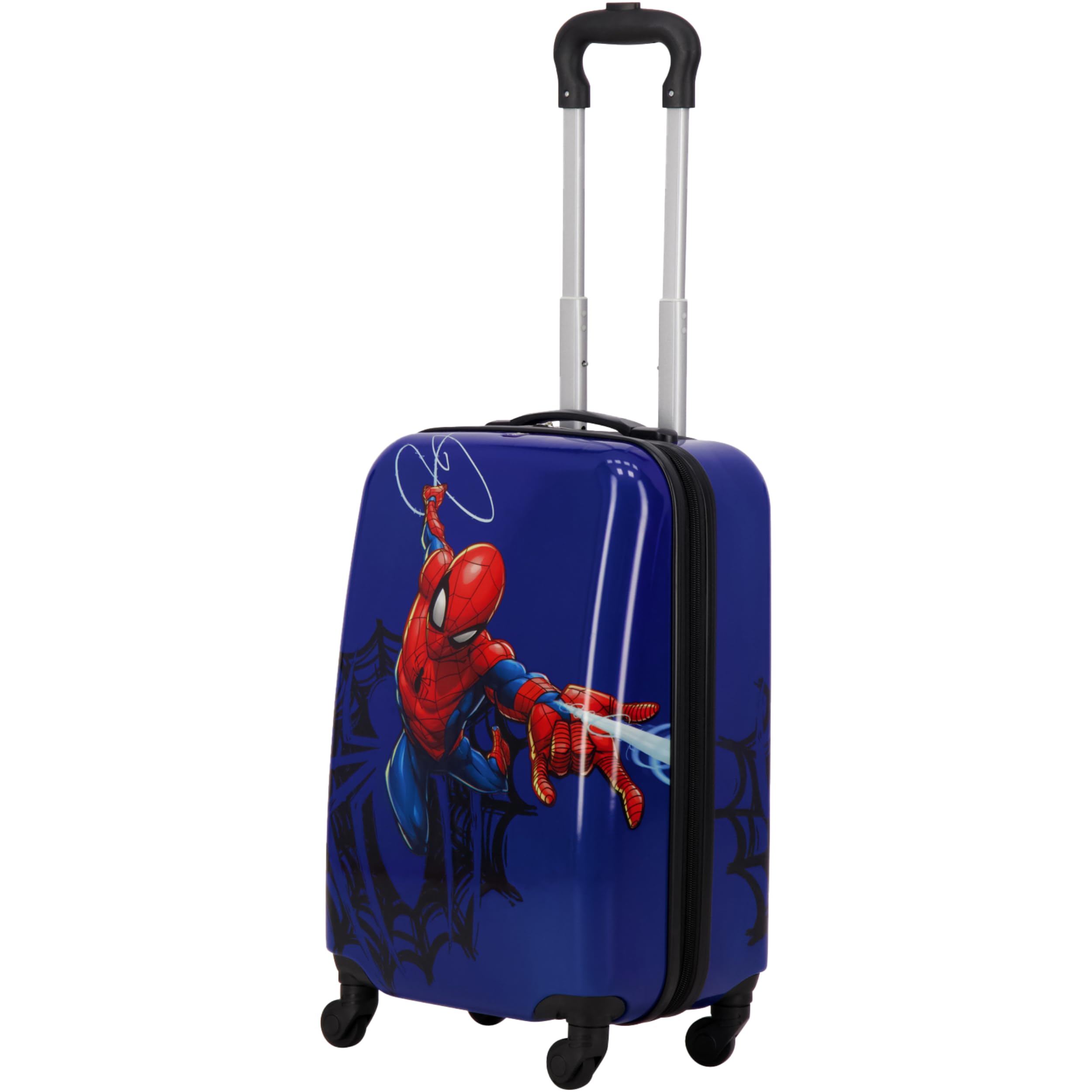 FUL Unisex Kid's Marvel Spider-Man Carry On Luggage, Hardshell Rolling Suitcase with Spinner Wheels, Blue, 21 Inch