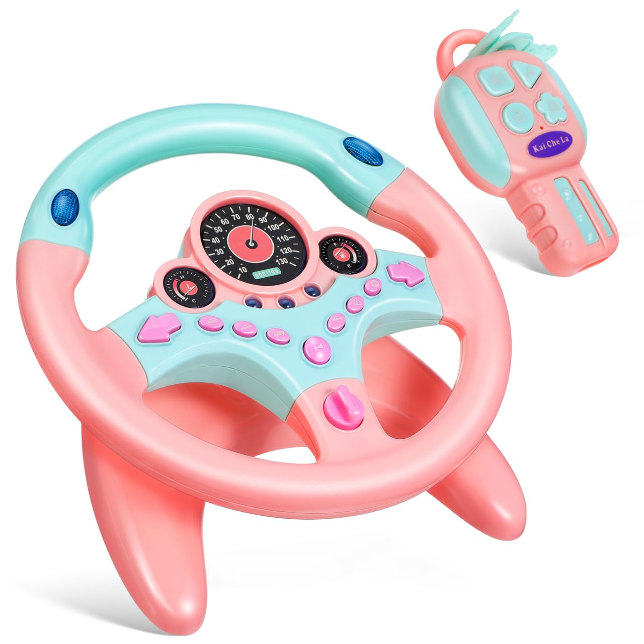 Homoyoyo Interactive Boys and Girls Car Steering Wheel Toy Realistic Driving Simulation for Toddlers