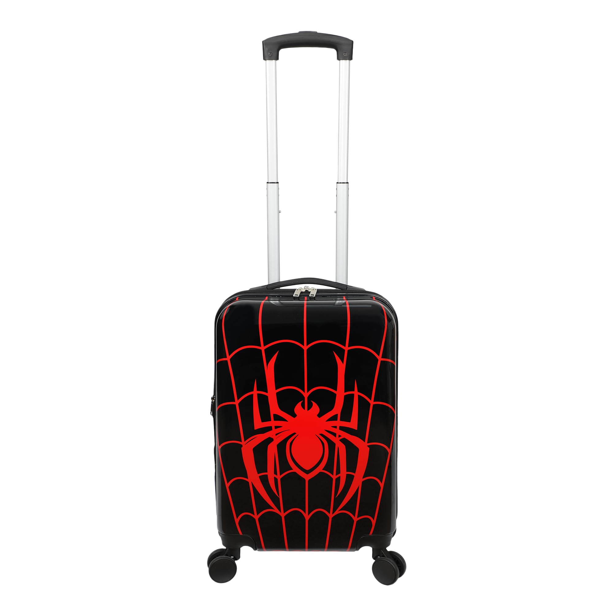 Bioworld Spider-Man Web Logo 20” Carry-On Luggage With Wheels And Retractable Handle