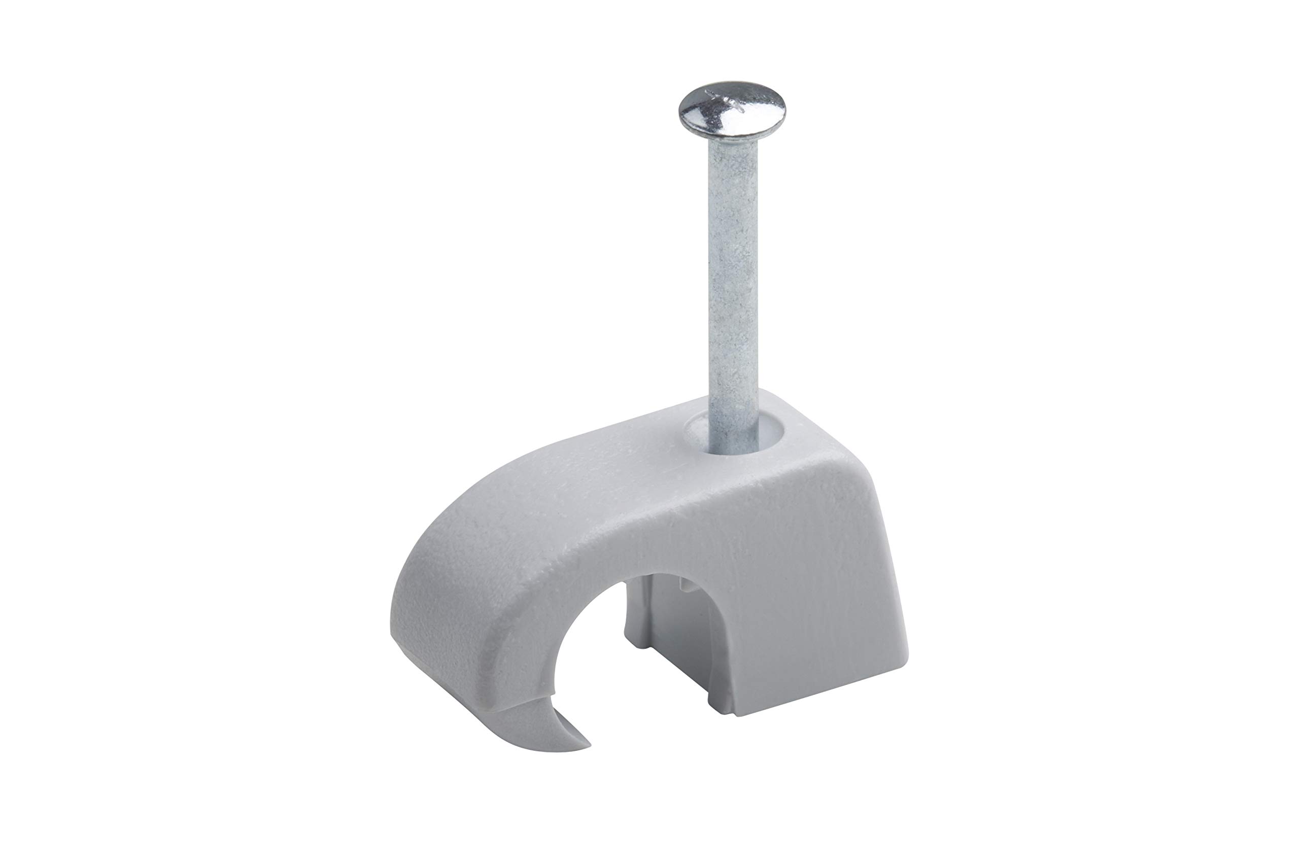 Meister 7454120 Express Clamp 7-11 mm - Grey - 100 Pieces in Practical Set - for Fixing Cables & Wires - Includes Pre-Assembled Nail/Clamping Clips/Cable Clips/Nail Clamps / 7 5 4120