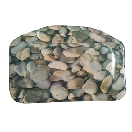 Global Mantra Home Bathroom Use Neck Spa Support Relax Shower Foam Sponge Soft Bathtub Pillow Bath Headrest Suction Cup Cobblestone