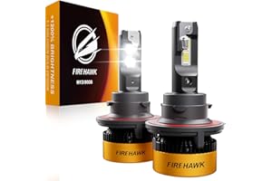 Firehawk H13/9008 LED Headlight Bulbs 90000LM 1200% Brighter 6000K Cool White Plug and Play Halogen Replacement Conversion Ki