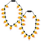 The Dreidel Company Halloween Light-Up Colorful Necklace, Costume Accessory, Spooky Party Favor, 25