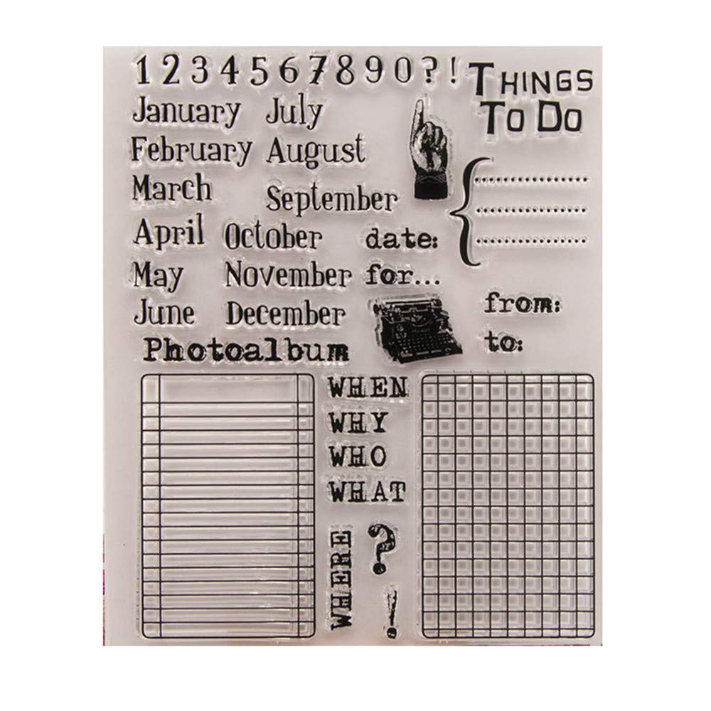 to Do List Calendar Photoalbum Reminder Clear Stamps Clear Stamp/Seal Scrapbook/Photo Decorative Card Making Clear Stamp