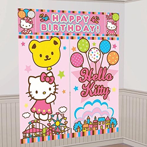 Hello Kitty Scene Setters Wall Banner Decorating Kit Birthday Party Supplies