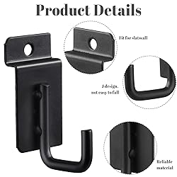Tandefio 25 Pack J Shaped Slatwall Hooks and