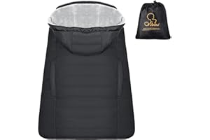 Orzbow Winter Baby Carrier Cover with Detachable Hood, Waterproof & Windproof, Universal for Baby Carriers and Baby Waist Stool, Baby Bunting Bag for Car Seats and Strollers with Storage Bag, Black