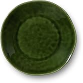 Verde 9-Inch Stoneware Salad Plate Set of 4 - Deep Green Tones with Textured Surface, Perfect for Salads, Appetizers, and Complements Olivia Collection
