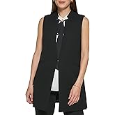 DKNY womens Open Front Suit Vest