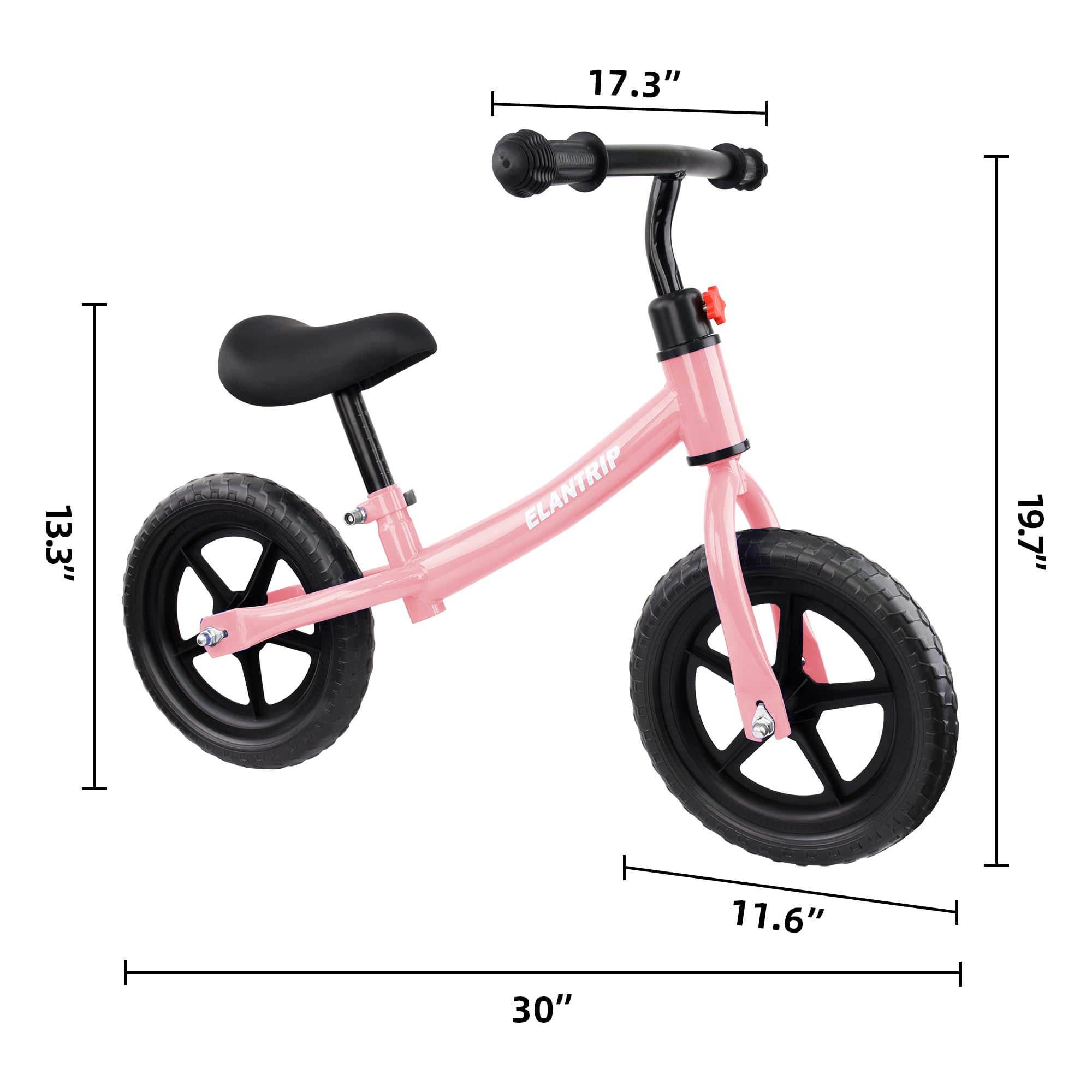 Elantrip Balance Bike, Lightweight Toddler Bike for 1-3 Year Old Boys, Birthday Gift Toys for 1-3 Year Old Boys and Girls, No Pedal Bikes for Kids with Adjustable Handlebar and seat