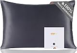 ZIMASILK 100% Mulberry Silk Pillowcase 19 Momme 80x80 cm Space Grey