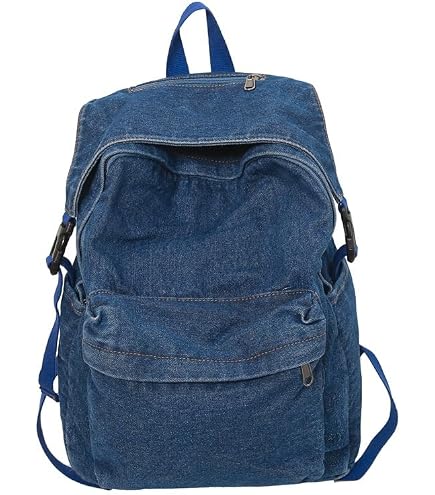 Amazon.com | YunZh Denim Backpack Casual Style Lightweight Jeans