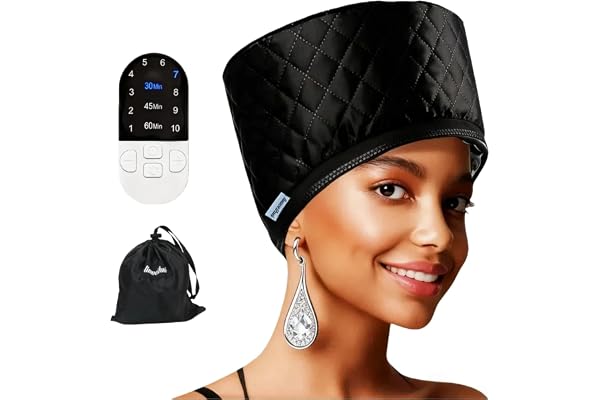 Hair Steamer for Natural Hair (Home Use) - 10-Speed Temperature Control, Fast Heating & Deep Strand Nourishment
