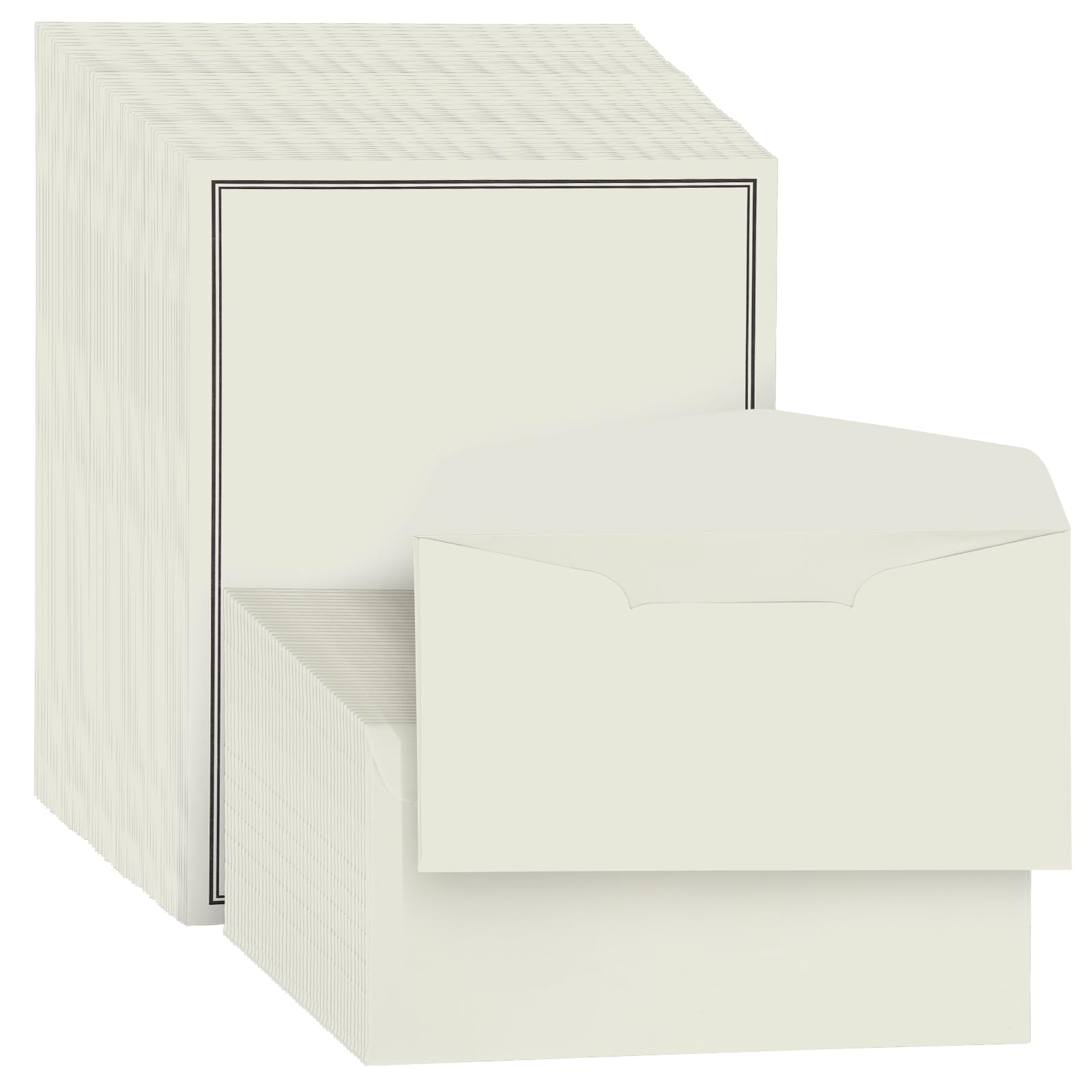 Belle Vous 96pcs Writing Stationery Set - Vintage Travel Paper & Envelopes, Letter Size