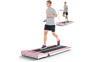 Dskeuzeew Under Desk Treadmill Walking Pad with Bluetooth&Remote, 2-in 1 Electric Treadmill Running Jogging Machine Max 300lb Capacity
