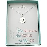 MOM & THREE DAUGHTERS Swimming Charm Necklace in Sterling Silver | 18" Cable Chain| Gift For Swimmer | Swim Team Necklace