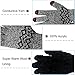 LETHMIK Wool Lined Knit Gloves Warm Winter Mens 3 Touchscreen Fingers for SmartPhones Black