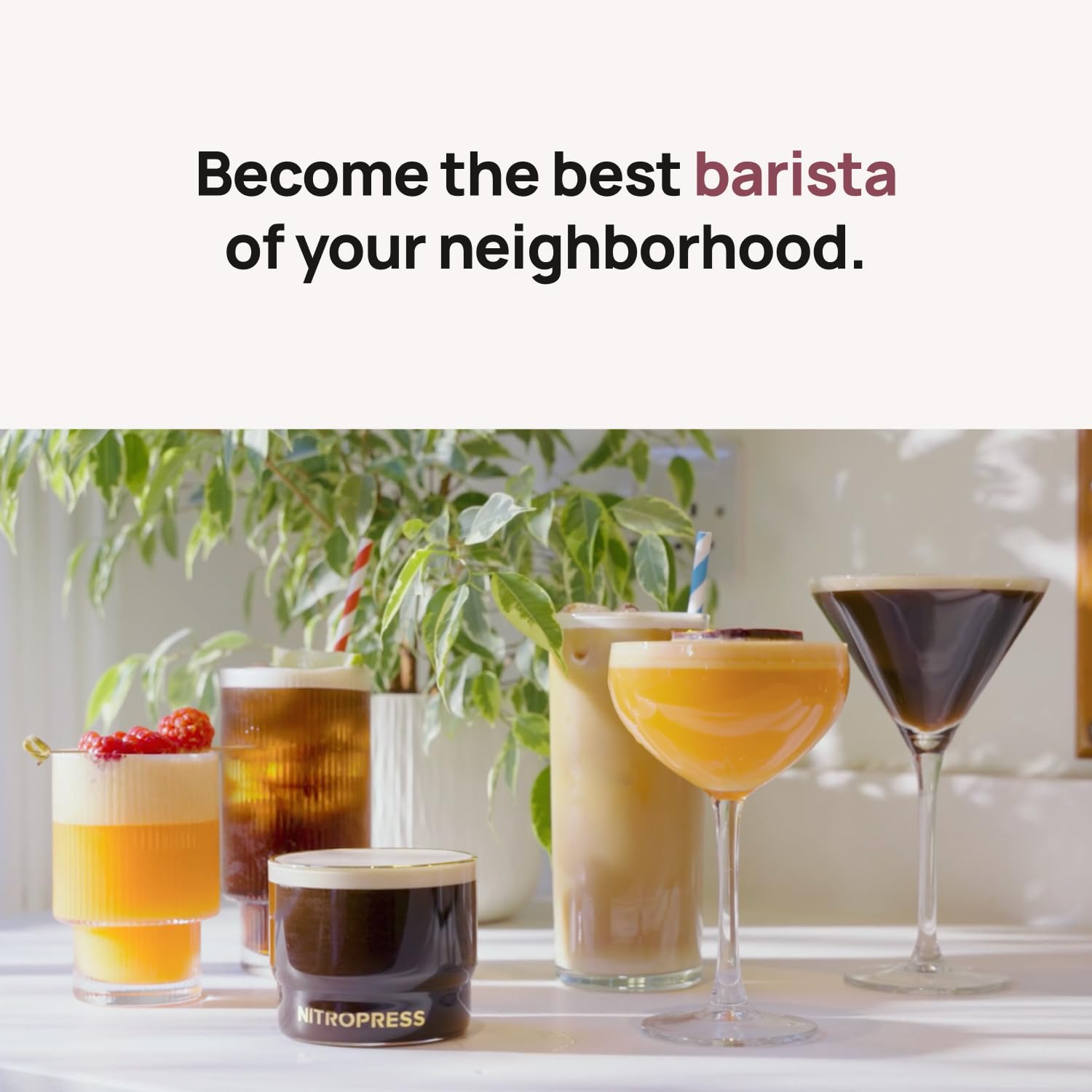 NitroPress DS – Electric Nitro Cold Brew Coffee & Cocktail Maker | Air-Powered Nitrogen Infuser for Smooth Nitro Drinks, Cocktails, Cold Brew & Tea at Home | No Gas Cartridges | Stainless Steel Design